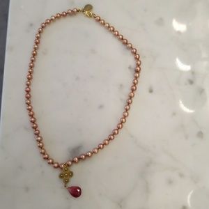 Wendy Mink Pink Pearl Necklace